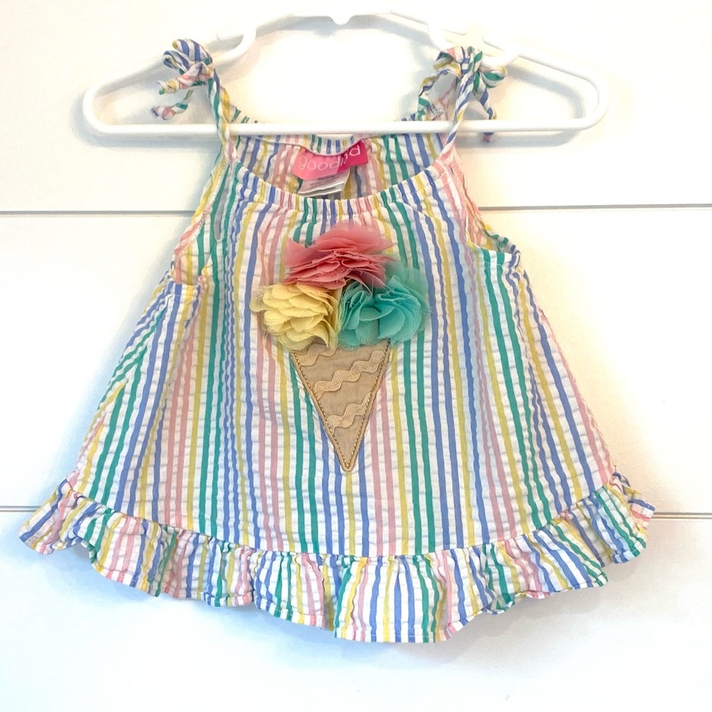 ADORABLE Colorful Striped Ice Cream Tank Top (12 months)